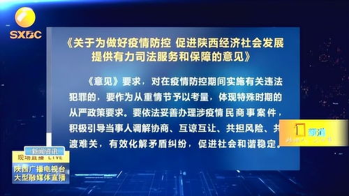 陜西省高院出臺《意見》 以司法之力服務(wù)保障疫情防控與經(jīng)濟(jì)社會發(fā)展